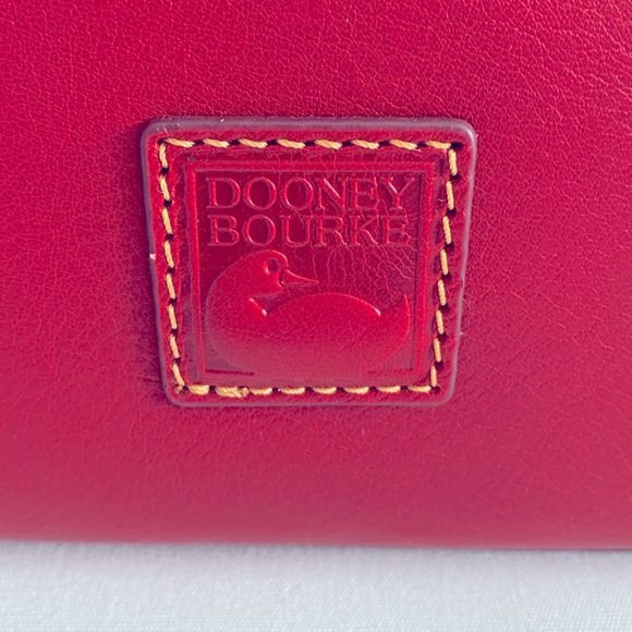 NWT Italian FLORENTINE Leather Dooney & Bourke Large Red Tote - Picture 5 of 12